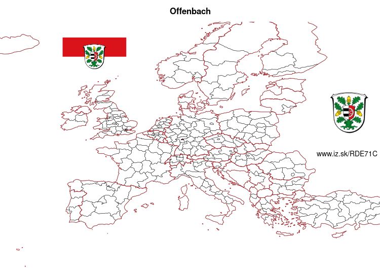 map of Offenbach DE71C