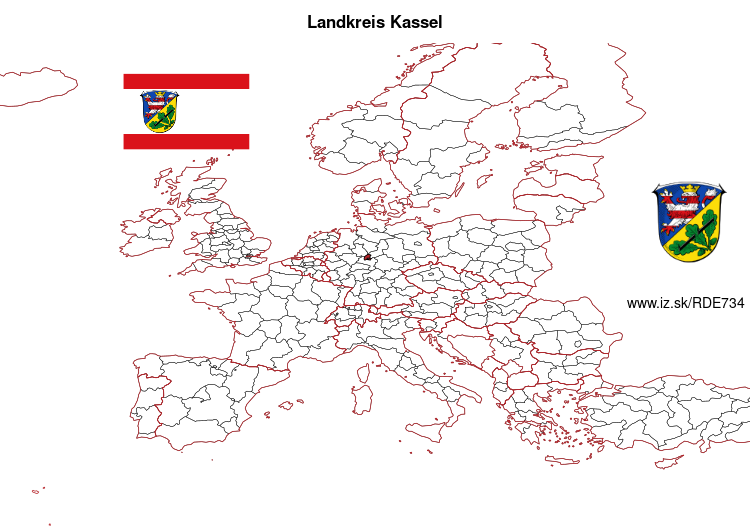 map of Landkreis Kassel DE734