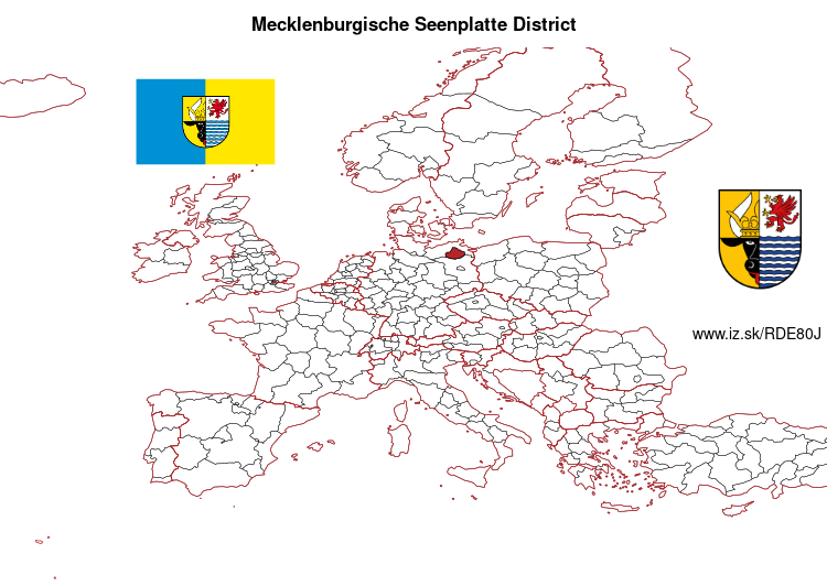 map of Mecklenburgische Seenplatte District DE80J