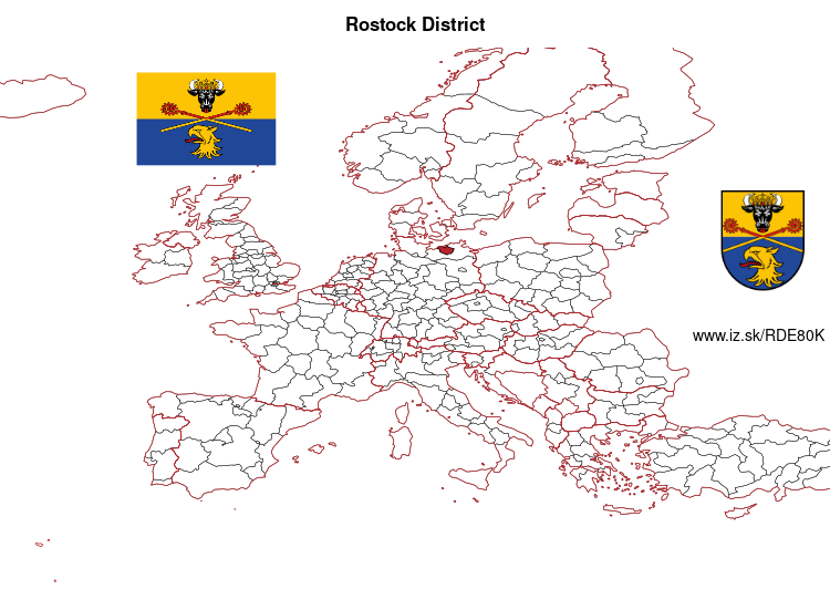 map of Rostock District DE80K