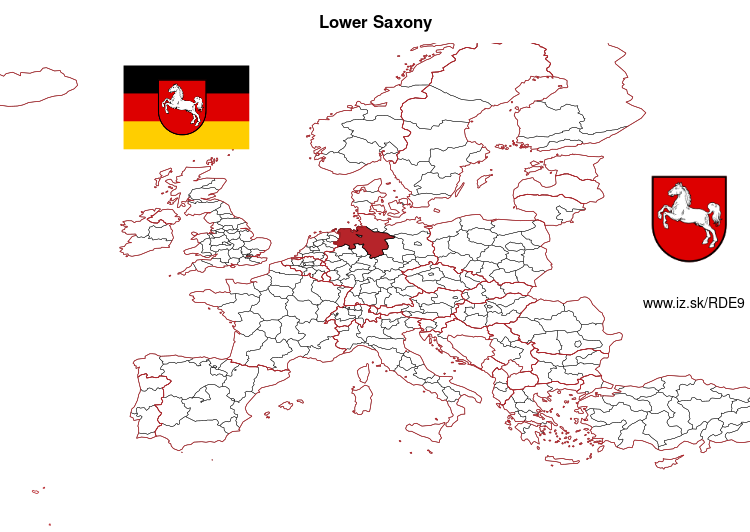 map of Lower Saxony DE9
