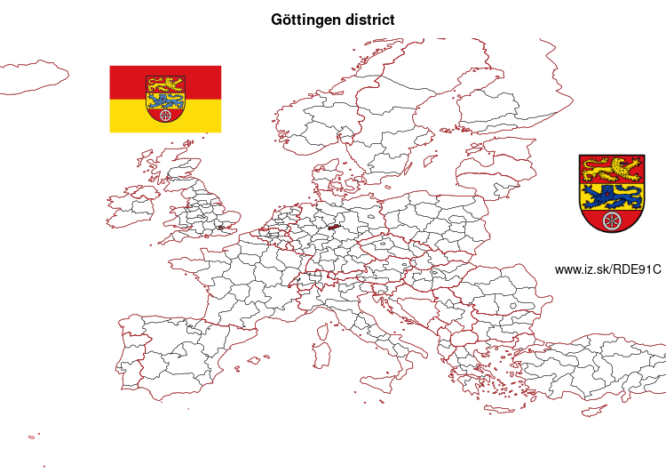 map of Göttingen district DE91C
