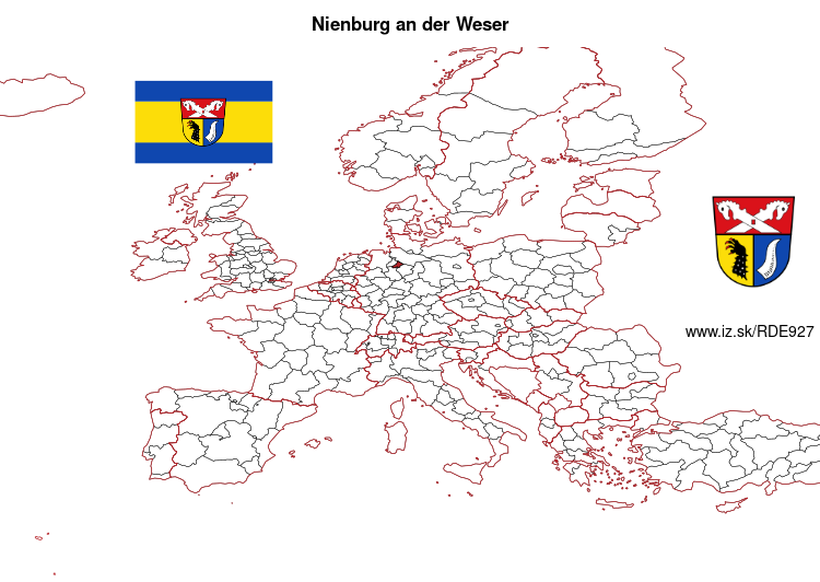 map of Nienburg an der Weser DE927