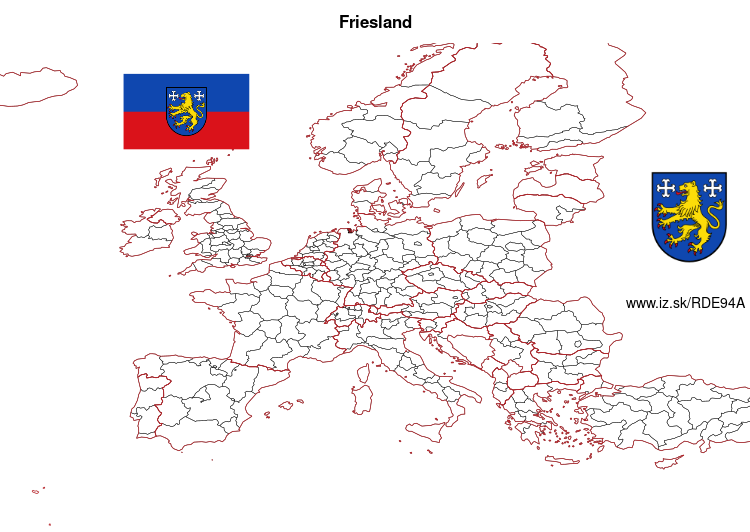 map of Friesland DE94A
