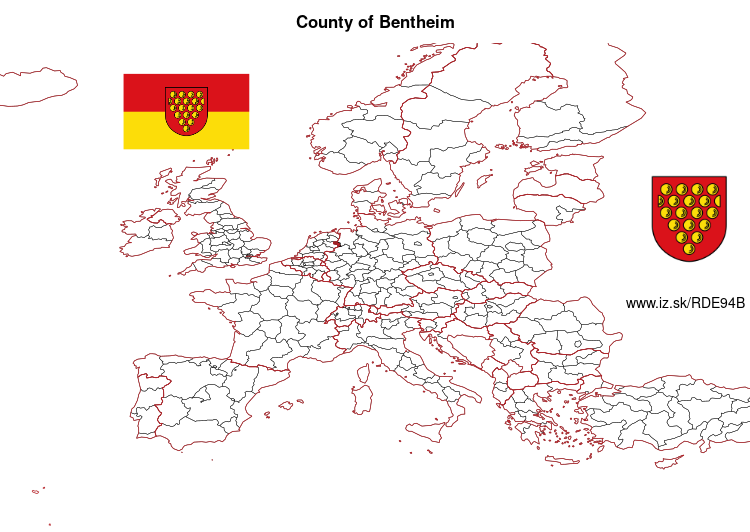 map of County of Bentheim DE94B