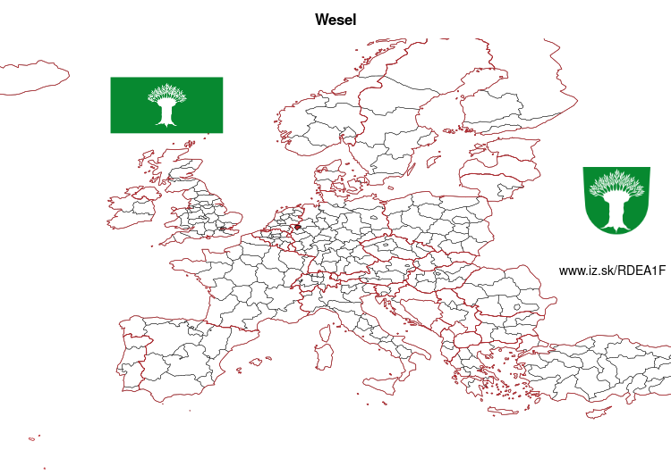 map of Wesel DEA1F