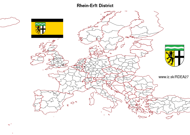 map of Rhein-Erft District DEA27