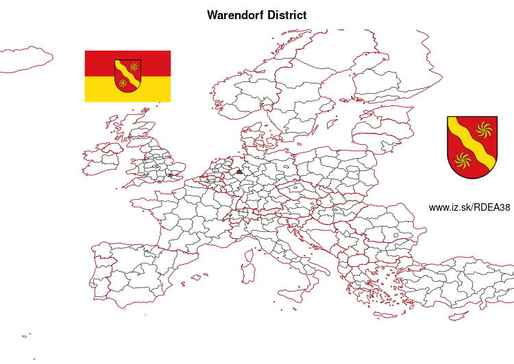 map of Warendorf District DEA38