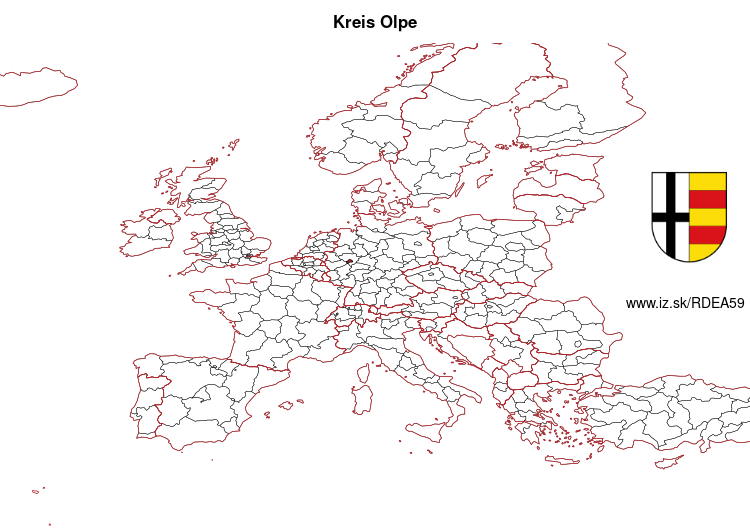 map of Kreis Olpe DEA59