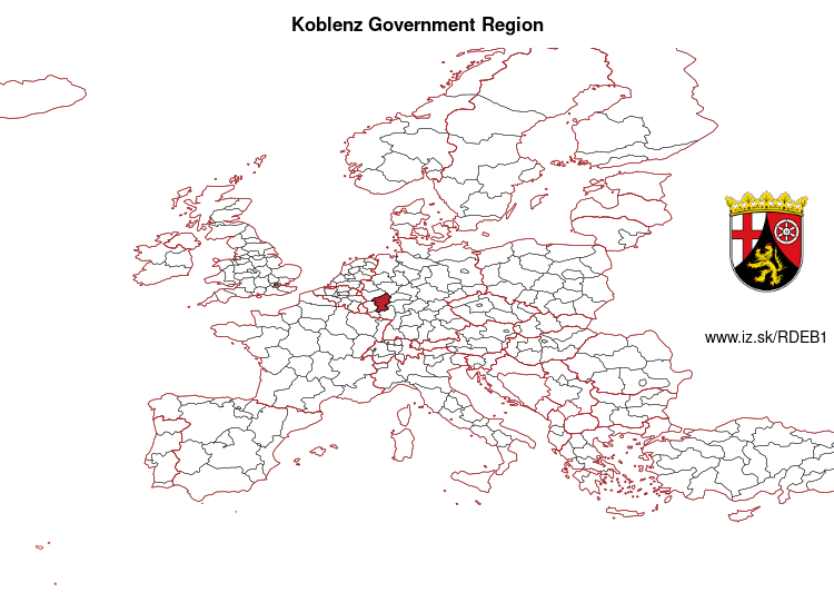 map of Koblenz Government Region DEB1