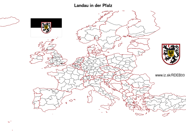 map of Landau in der Pfalz DEB33