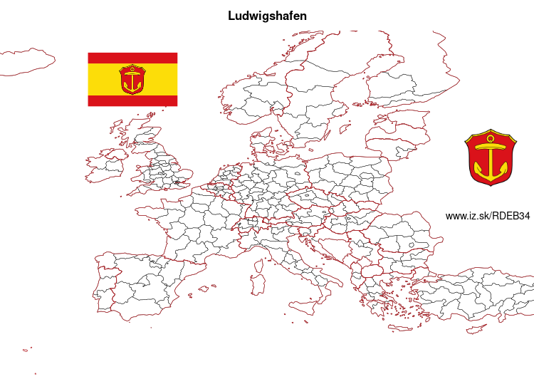 map of Ludwigshafen DEB34