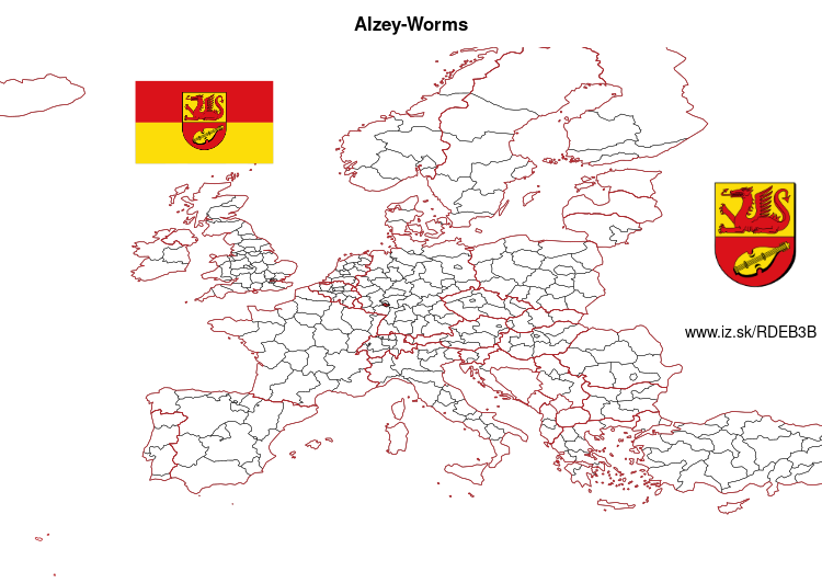 map of Alzey-Worms district DEB3B