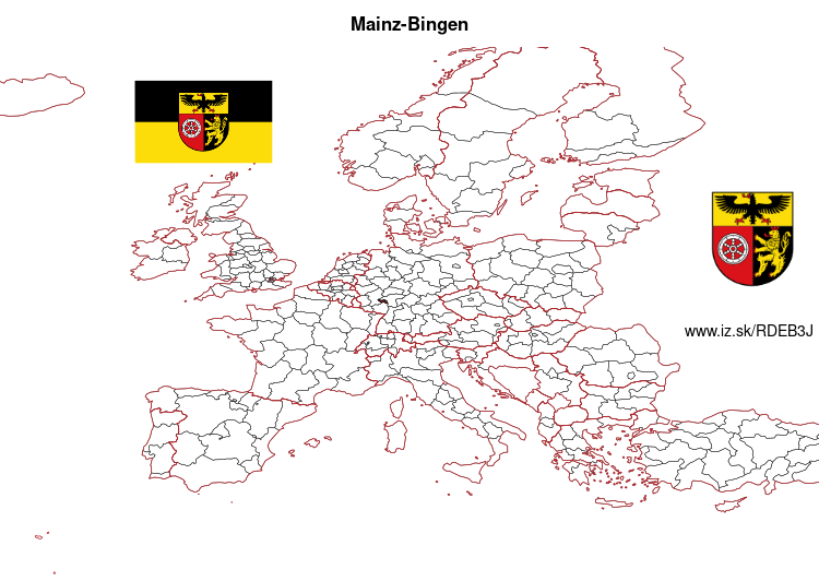 map of Mainz-Bingen district DEB3J