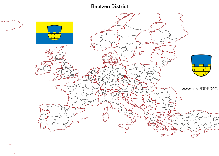 map of Bautzen District DED2C