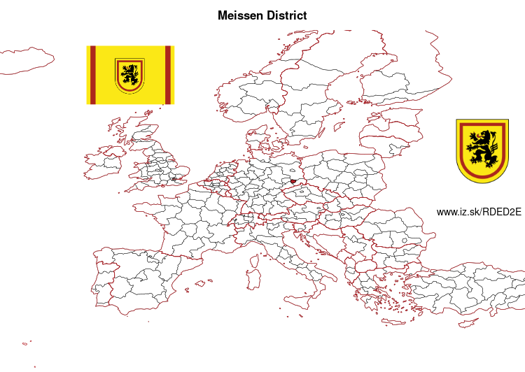 map of Meissen District DED2E