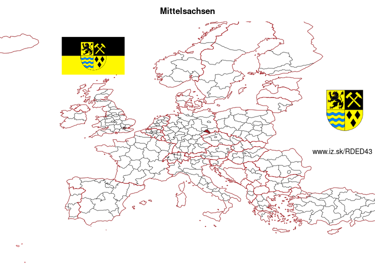 map of Mittelsachsen DED43
