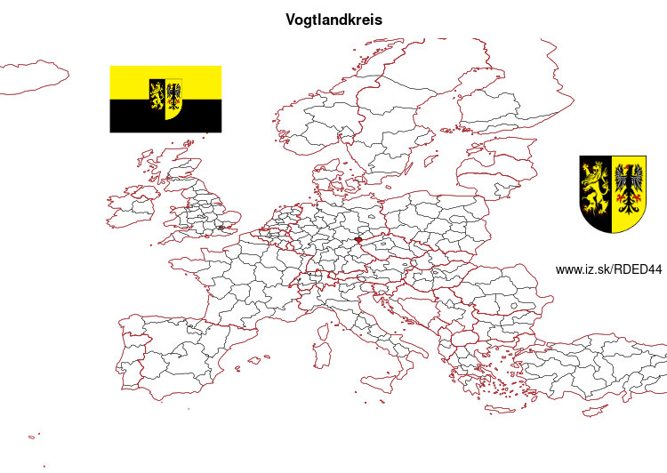 map of Vogtlandkreis DED44