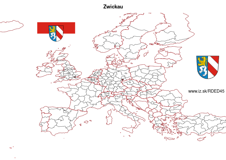 map of Zwickau DED45