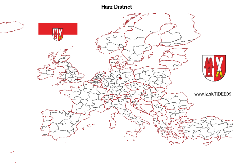 map of Harz District DEE09