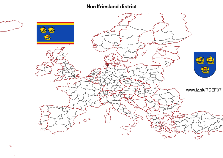 map of Nordfriesland district DEF07