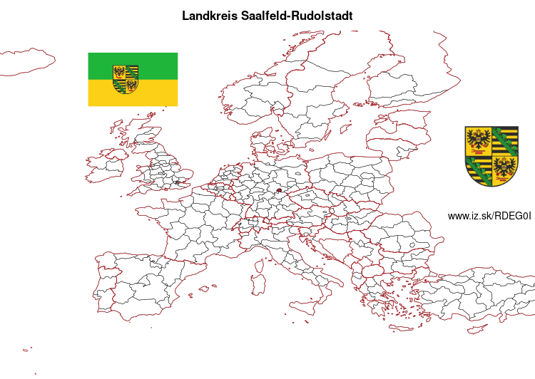 map of Landkreis Saalfeld-Rudolstadt DEG0I