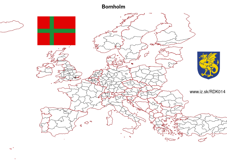 map of Bornholm DK014