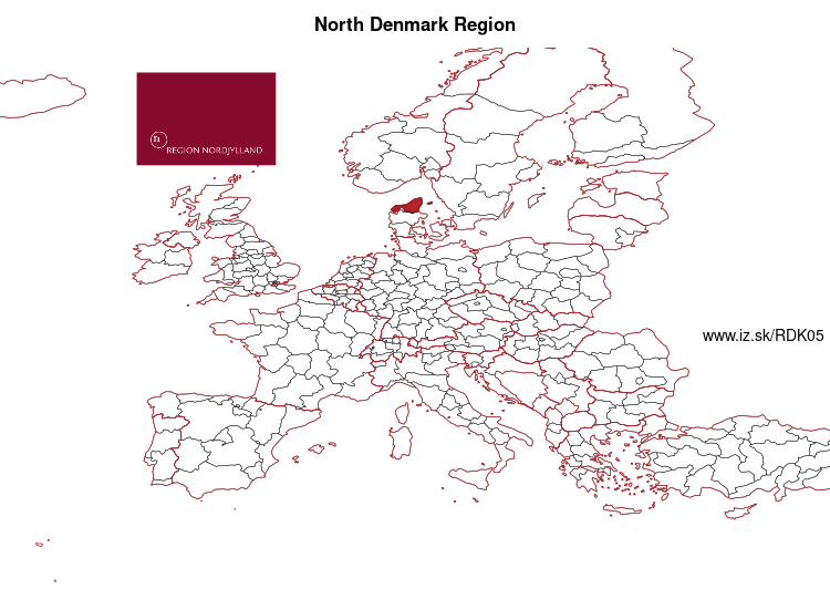 map of North Denmark Region DK05