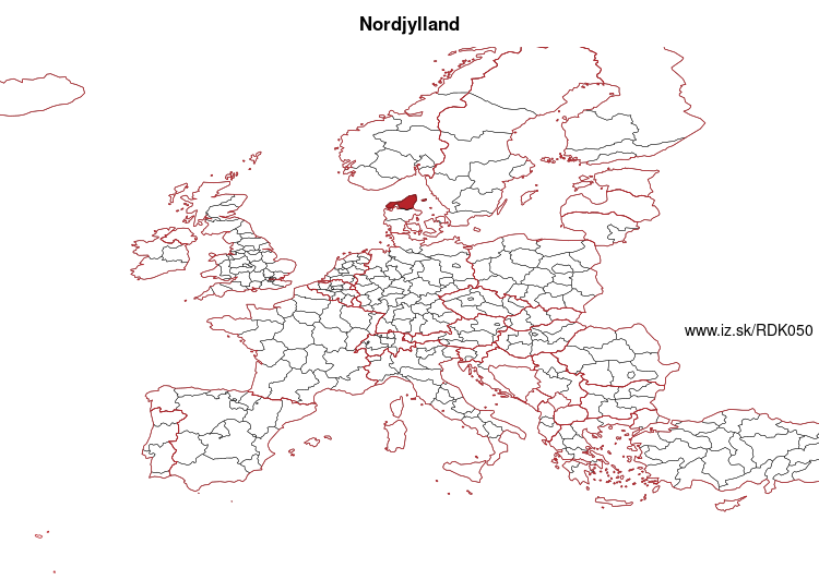 map of Nordjylland DK050