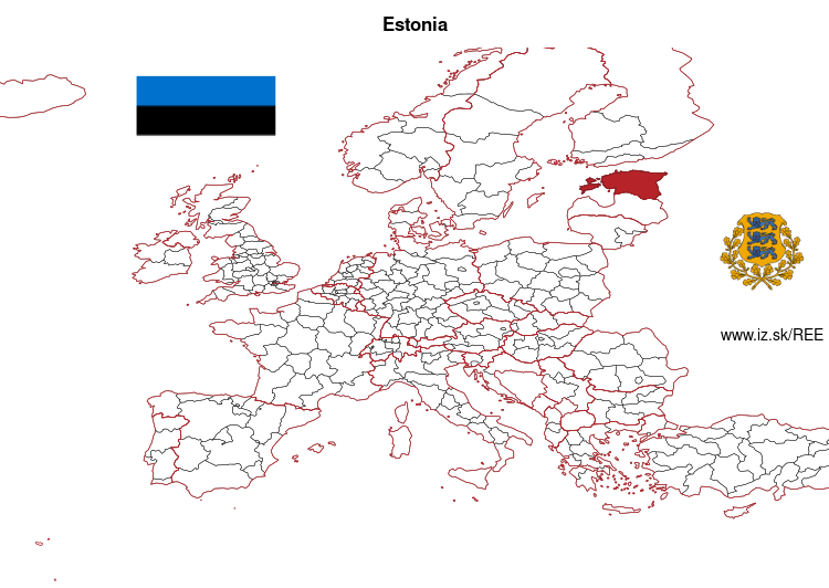 map of Estonia EE