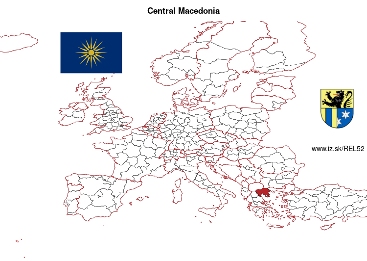 map of Central Macedonia Region EL52