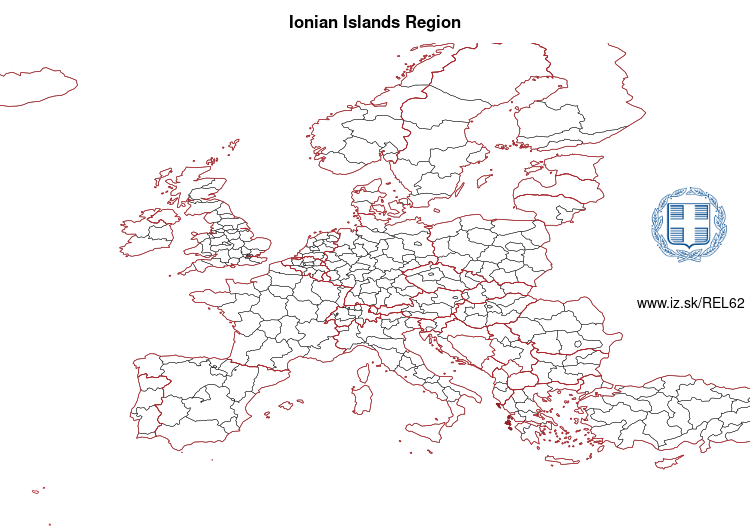 map of Ionian Islands Region EL62
