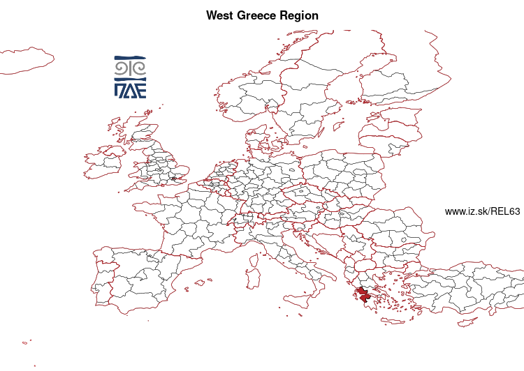 map of West Greece Region EL63