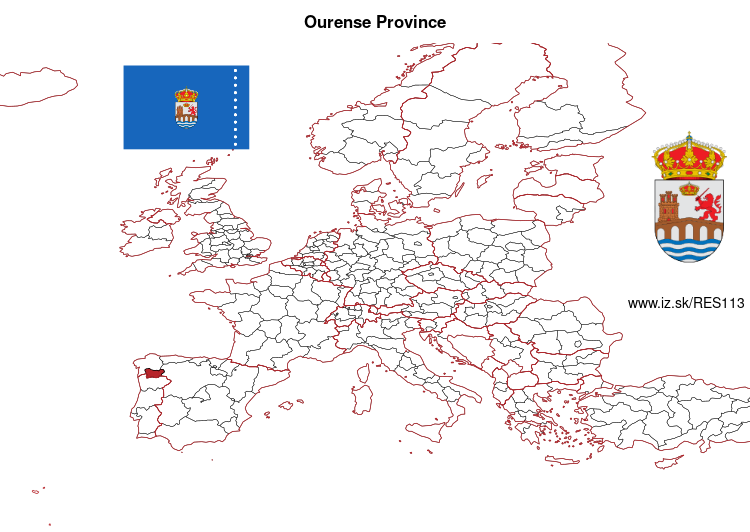 map of Ourense Province ES113