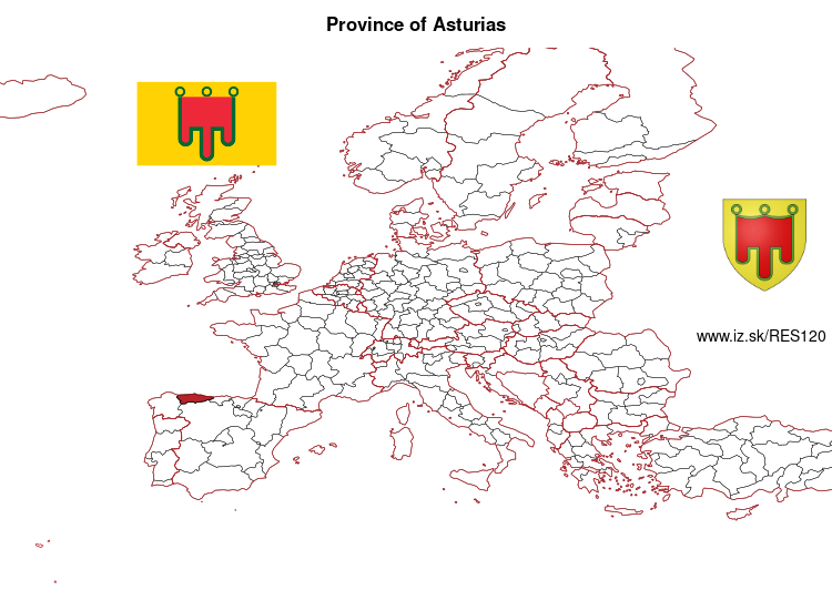map of Province of Asturias ES120
