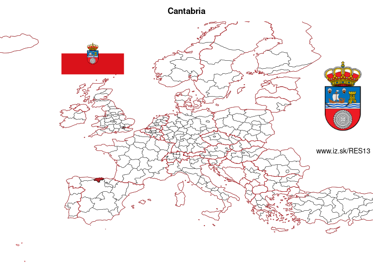 map of Cantabria ES13