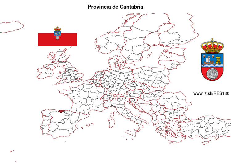 map of Cantabria Province ES130