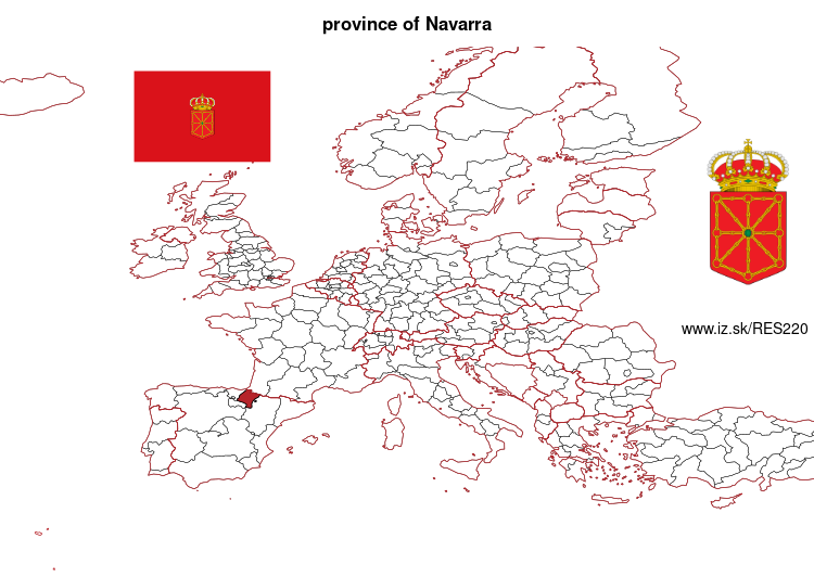 map of province of Navarra ES220