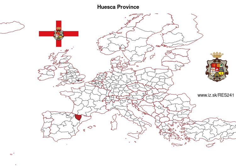 map of Huesca Province ES241