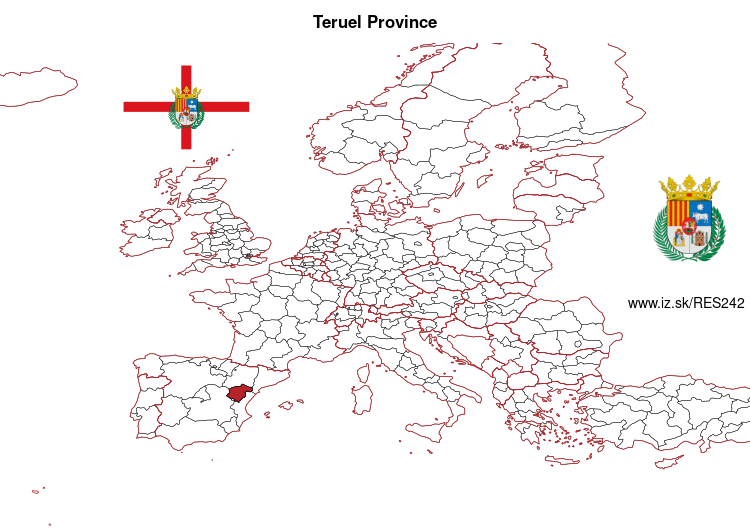 map of Teruel Province ES242