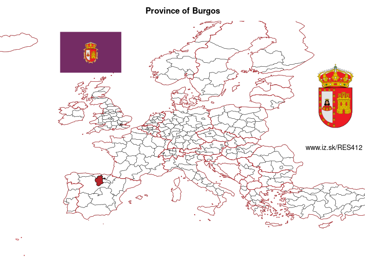 map of Province of Burgos ES412