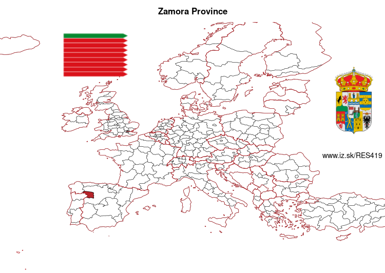 map of Zamora Province ES419