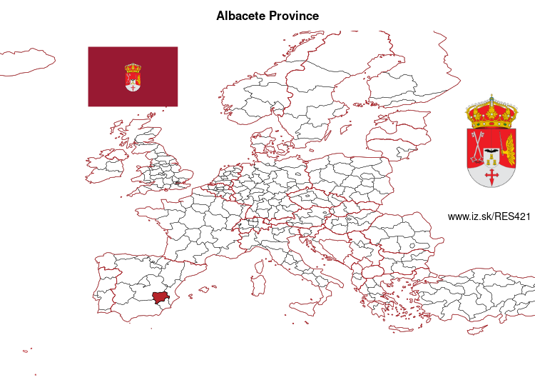 map of Albacete Province ES421