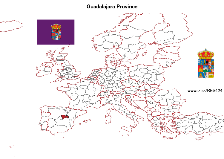 map of Guadalajara Province ES424