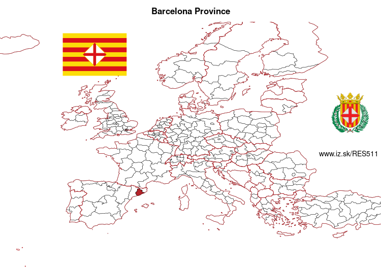 map of Barcelona Province ES511