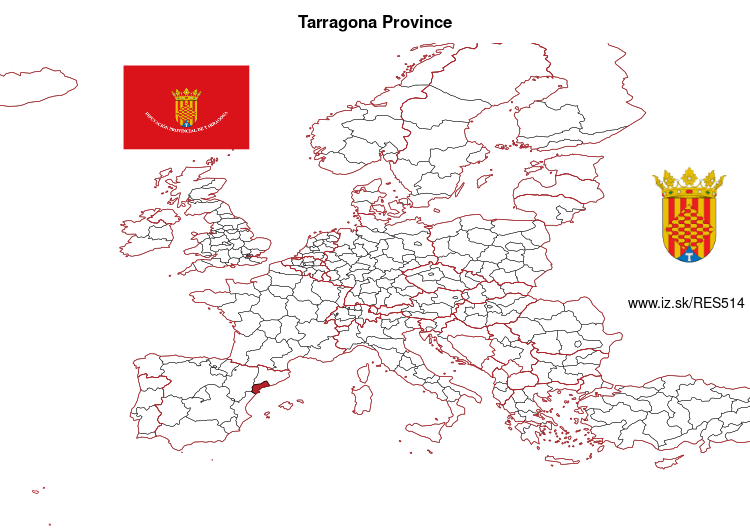 map of Tarragona Province ES514