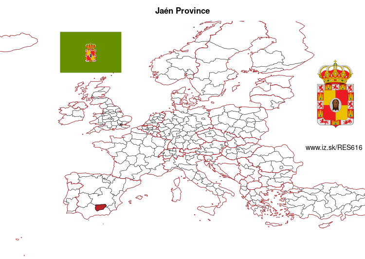 map of Jaén Province ES616