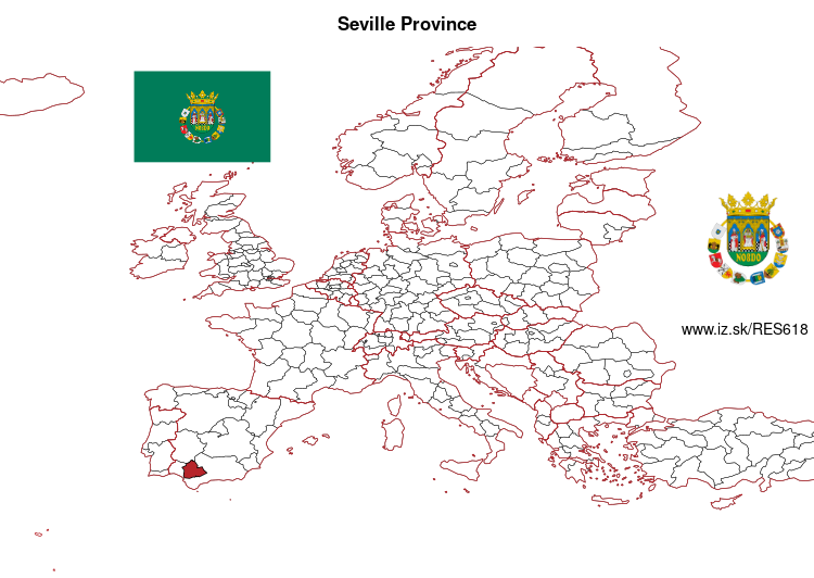 map of Seville Province ES618