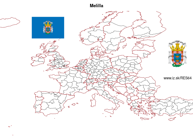 map of Melilla ES64