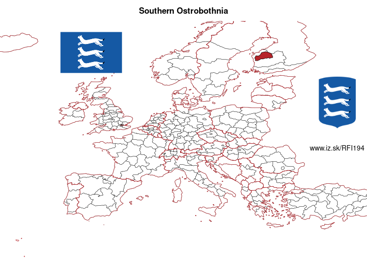 map of Southern Ostrobothnia FI194